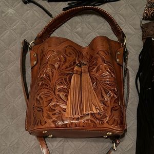 Patricia Nash tooled bucket purse